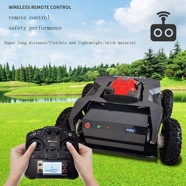 JODAIS Automatic Robotic Lawn Mower with Remote Control, Mower Climbs up to 30° Incline, Lawn Care Equipment Orchard for lawns up to 5400 Sq Ft, Lawn Mower for Farm, Home Garden - Image 3