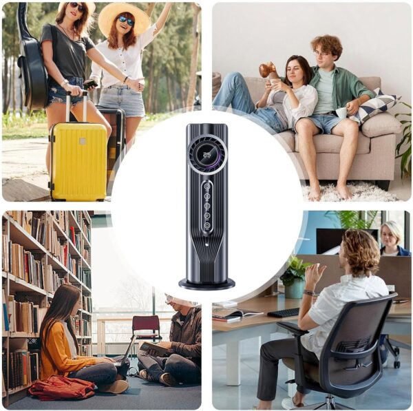 Air Cooler Humidifier, Portable Air Conditioner, Mini Cooler Fan, Personal Desktop Ac, Personal Mini Fan, Evaporative Cooling Device, 32.5x15.5cm/12.8x6.1 Inches, For Room Bedroom - Image 9