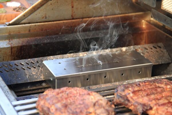 Grill Gods Smoker Box - Best in Grilling Accessories and Utensils! Thick Stainless Steel with Hinges - for Gas or Charcoal Barbecue Grills. Great Gift! - Image 5