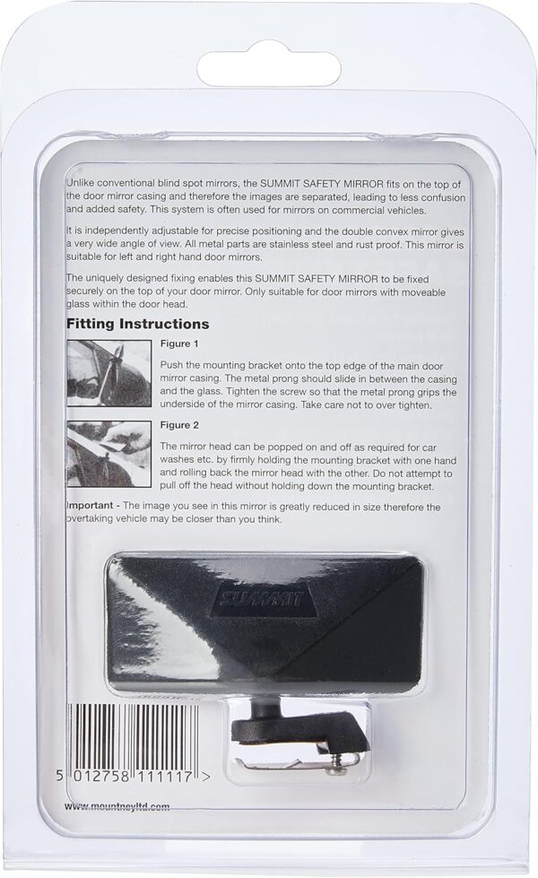 Summit SM-1 Blind Spot Mirror with Clip-On,7.5 x 3cm - Image 6