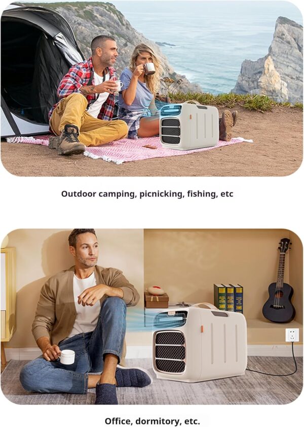 星姿 1500w Portable Air Conditioner 5000 BTU,Cold wind,0-12 Hour Timer, Powerful Air Conditioning Unit,with 3 Speeds, Digital Display & Remote Control, play music,1-12 Hour Timer for Room,car,truck - Image 5