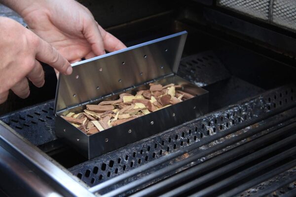 Grill Gods Smoker Box - Best in Grilling Accessories and Utensils! Thick Stainless Steel with Hinges - for Gas or Charcoal Barbecue Grills. Great Gift! - Image 4