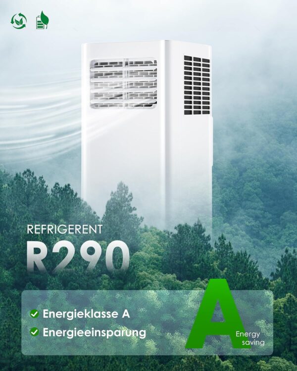 Air Conditioning Unit - Portable Air Conditioner, 4-in-1 - Cooling, Fan, Dehumidifier & Sleep Mode | Remote Control, Digital Display, 24H Timer,Window Kit,Energy Efficient | Covers 215 sq.ft - Image 6