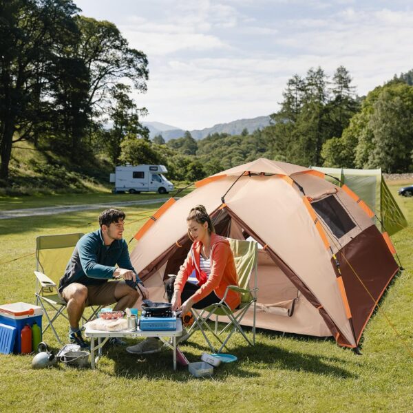 BETENST Camping Tent, Pop up Tent 3 Person Family Dome Tent Waterproof Windproof with 2 Mesh Doors, 2 Mesh Windows, Roof Skylights, 2 in 1 Double Layers, Storage Bag for Camping Hiking Backpacking - Image 8
