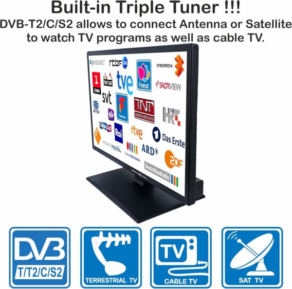 Unispectra ® 22” 12v Smart TV (webOS) ELED Full HD 240v 24v 12v Freeview & SAT Tuner, 3x HDMI, 2x USB, Magic Remote. 12V TVs for Motorhomes, Campervan, Caravan TV, Truck, Van, Boat - Image 5