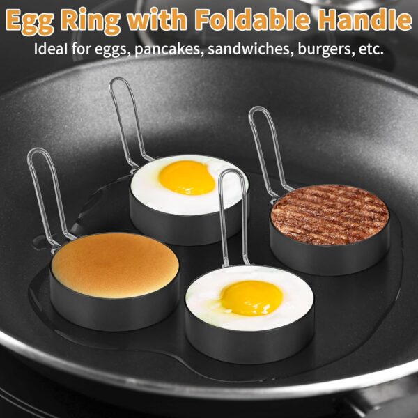Blackstone Breakfast Kit Pancake Batter Dispenser 9PCS Griddle Accessories Set - Included Pancake Batter Dispenser Bacon Press Egg Rings Hamburger Press Patty Maker Brush and Oil Separating Paper - Image 7