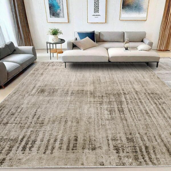 Tinyboy-hbq Area Rugs Abstract Rug Modern Soft Living Room Carpet Large Washable Shaggy Rugs for Living Room Bedroom Dining Room Indoor Home Decor Carpet (Abstract Beige Grey/Light Brown, 200×250 cm) - Image 4