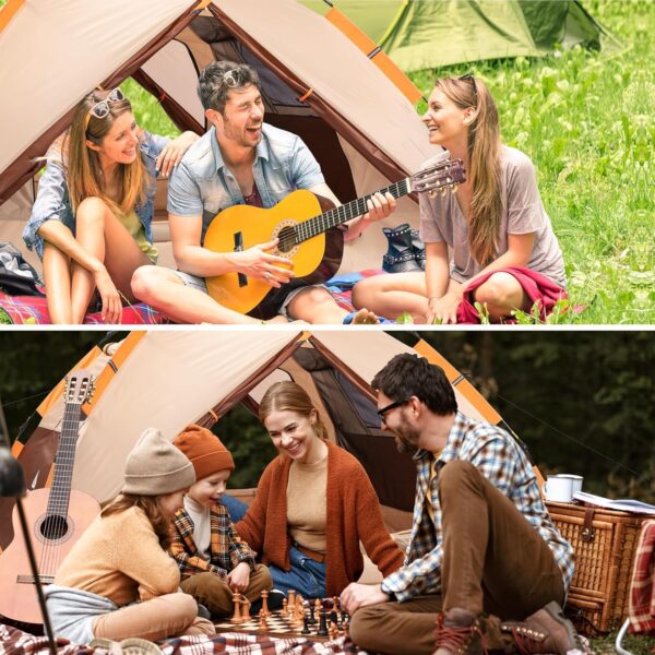BETENST Camping Tent, Pop up Tent 3 Person Family Dome Tent Waterproof Windproof with 2 Mesh Doors, 2 Mesh Windows, Roof Skylights, 2 in 1 Double Layers, Storage Bag for Camping Hiking Backpacking - Image 6
