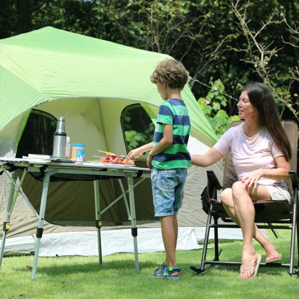 Portal Camping Tables That Fold up Picnic Table Folding Portable with Height Adjustable Legs Collapsible Table 3ft Aluminium Rollup Outdoor Table Lightweight Foldable for Beach Fishing Garden BBQ - Image 8
