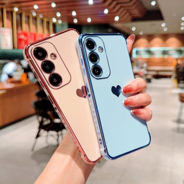Vepbk Case for Samsung Galaxy A35 5G Soft Case Silicone Cover with Love Hearts Pattern Design Slim Thin Flexible TPU Bumper Shockproof Back Cover Phone Case for Samsung Galaxy A35 5G,Light Blue - Image 5