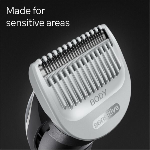 Braun Body Groomer 5, Manscape Tool for Men with SkinShield Technology, Sensitive Comb, Wet & Dry, 100% Waterproof, UK 2 Pin Plug, BG5350, Grey/White - Image 6