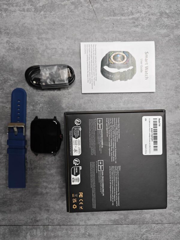 EGQINR Smart Watch, Fitness Watch with HRV/Mett/Heart Rate/Temperature/Blood Oxygen/Sleep Monitor, IP67 Waterproof Smartwatches Compatible with Android IOS Blue - Image 9