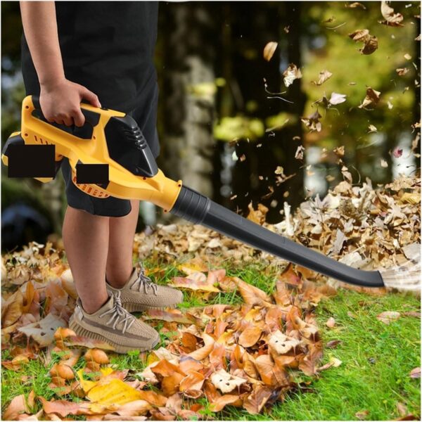 Centrifugal Blower, 20V Electric Blower， Speed Adjustable Powerful 5000W Cordless Leaf Blower， Household Blowing Dust Blowing Snow Power Tools(18V With 2 Battery) - Image 4