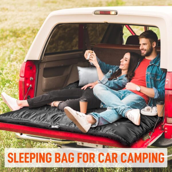MEREZA Sleeping Bags XL for Mens Double Sleeping bag Adult Wide Sleeping Bag for Camping Big and Tall Sleeping Bags Large 2 Person Sleeping bag King Size Warm Cold Weather - Image 7