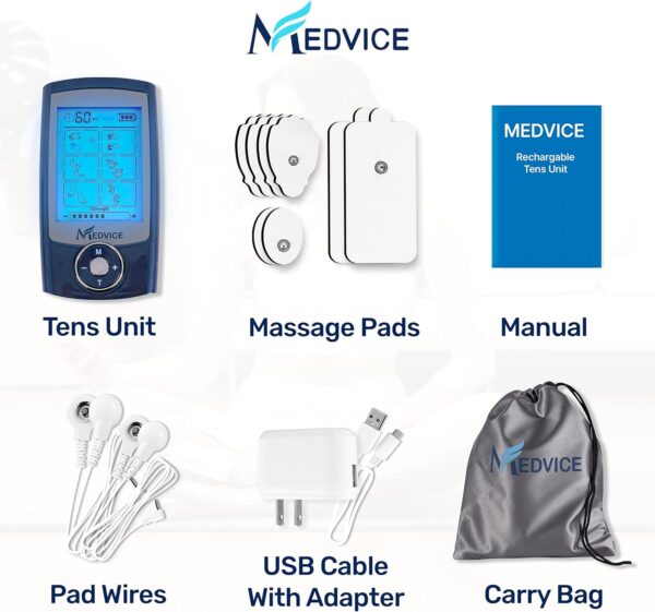 MEDVICE Rechargeable Tens Unit Muscle Stimulator, 2nd Gen 16 - Image 3
