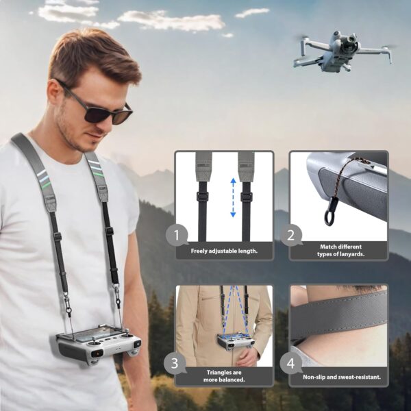 STARTRC Balance Lanyard for RC 2/ RC/RCPro Controller Neck Strap for DJI Mini 4Pro/Mini3 Pro/Mavic 3 /Mini3 /Air 3S Drone Remote Lanyard Accessories - Image 6