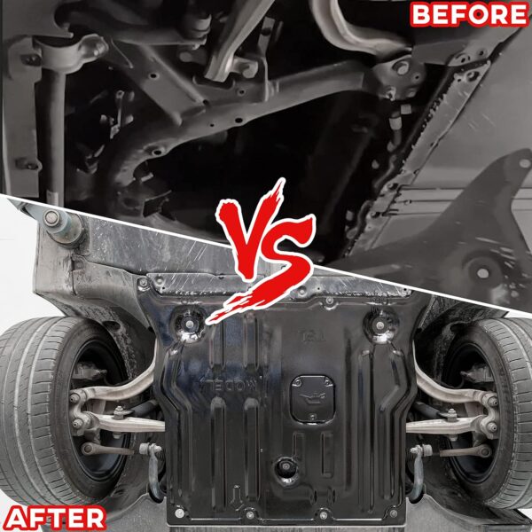 KEWISAUTO Front Skid Plate for Tesla Model 3 / Model Y, Splash Shield Cover Under Engine Guard Cover Chassis Guard Plates for Tesla 2017-2024 / 2020-2024 Accessories - Image 7
