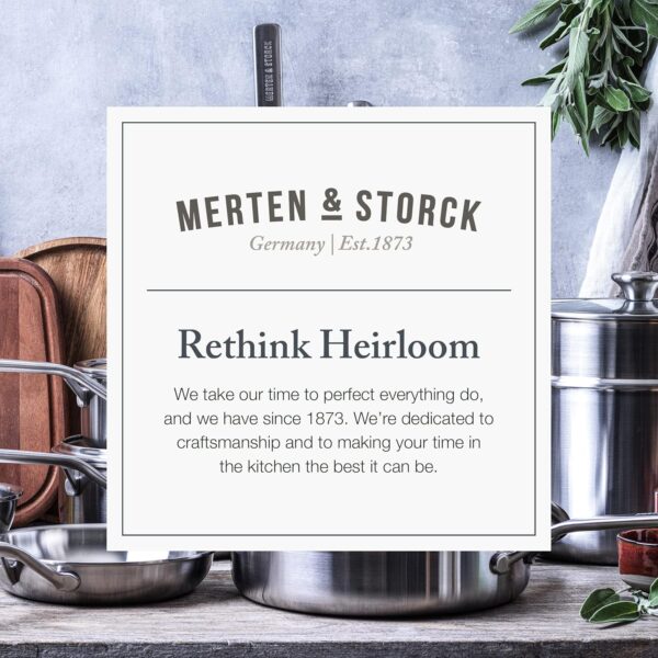 Merten & Storck Tri-Ply Stainless Steel Induction 14 Piece Cookware Pots and Pans Set, Includes Frying Pans, Saucepans, Stockpot, Lids, Steamer, Multi Clad, Induction, Oven Safe, Silver - Image 5