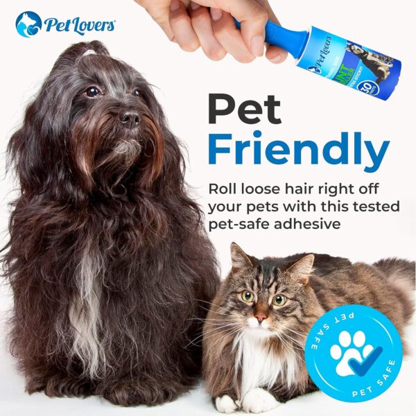 PetLovers Mini Lint Rollers for Travel 4 Pack - Small Sized Lint Removers for Easy Portability, Great for Pet Hair and Debri Pickup - Image 6