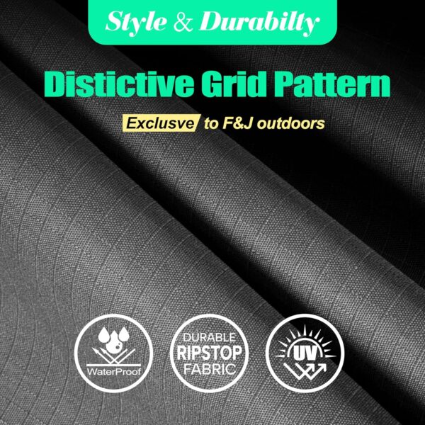 F&J Outdoors Garden Sofa Cover Waterproof 208x99x66/91cm Patio Covers for Outdoor Furniture Garden Bench Covers 3-4 Seater High Density Grey Heavy Duty Chair Cover Rainproof Fabric Sofa Protector - Image 4