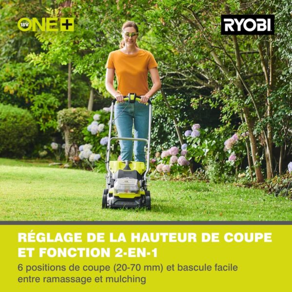 RYOBI RY18LMX37A-0 18V ONE+ Cordless Brushless 37cm Lawnmower (Bare Tool) - Image 8